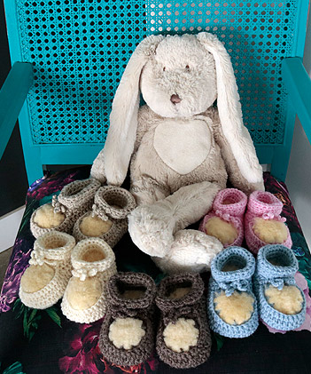 Babies Sheepskin Slippers handcrafted in NZ
